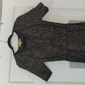 41 Hawthorn Dress, Forest Green Leopard Print, Size Medium NWOT